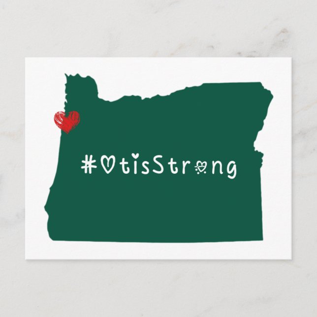 Otis Strong Heart Green Postcard (Front)