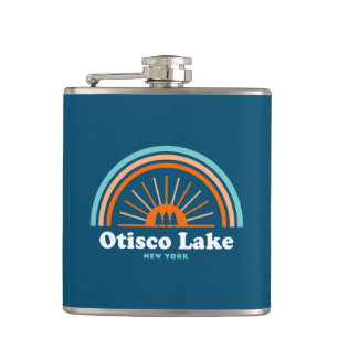 Otisco Lake New York Rainbow Hip Flask