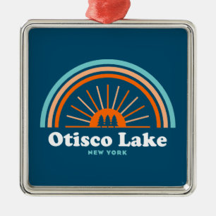 Otisco Lake New York Rainbow Metal Tree Decoration