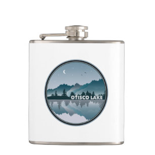 Otisco Lake New York Reflection Hip Flask