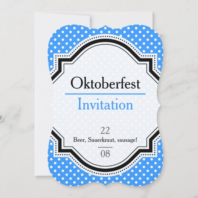 Otkoberfest Polka Dots Invitation (Back)
