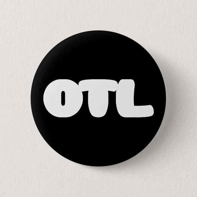 OTL Emoticon ~ Korean Slang 6 Cm Round Badge (Front)