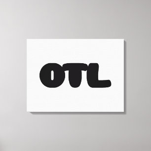 OTL Emoticon ~ Korean Slang Canvas Print