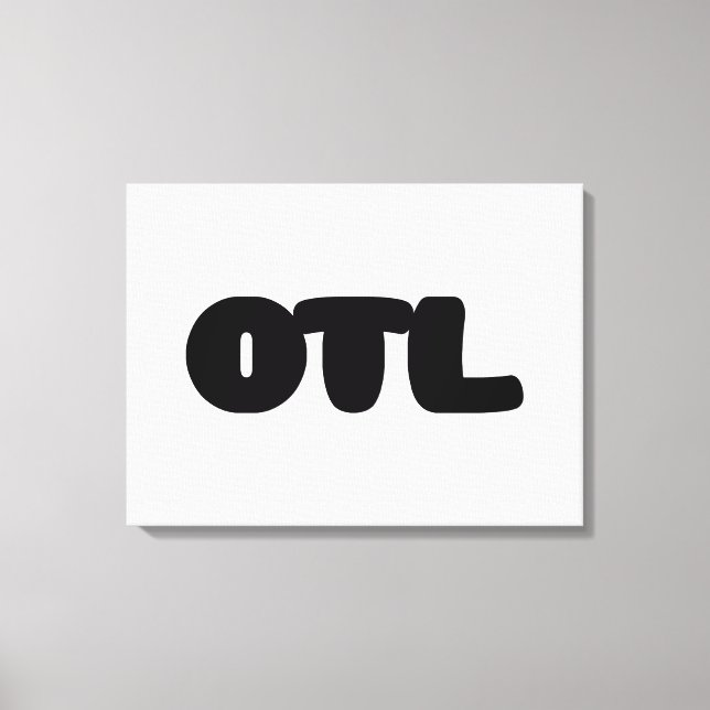 OTL Emoticon ~ Korean Slang Canvas Print (Front)