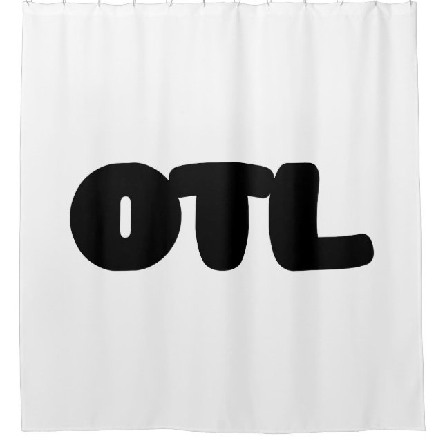 OTL Emoticon ~ Korean Slang Shower Curtain (Front)