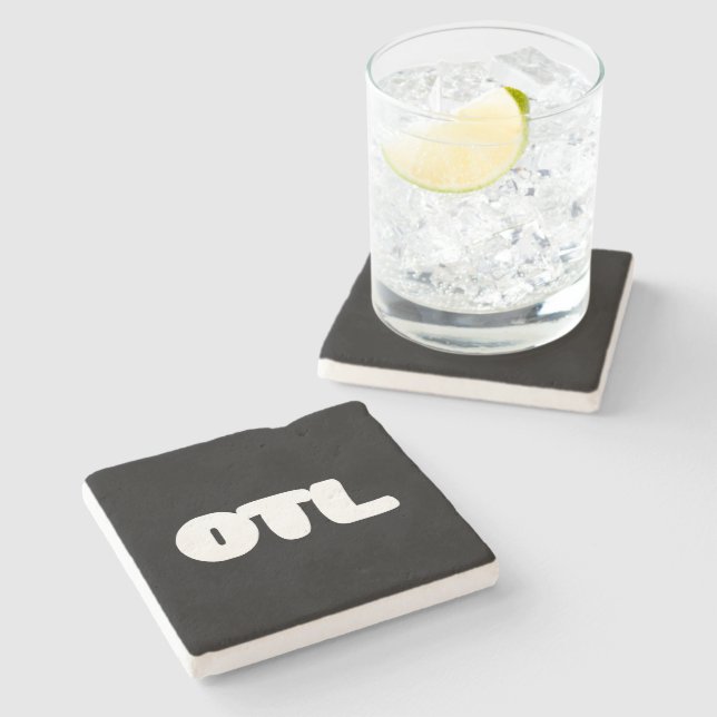 OTL Emoticon ~ Korean Slang Stone Coaster (Side)