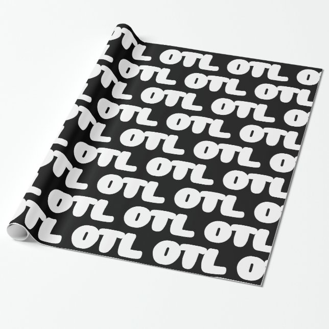 OTL Emoticon ~ Korean Slang Wrapping Paper (Unrolled)