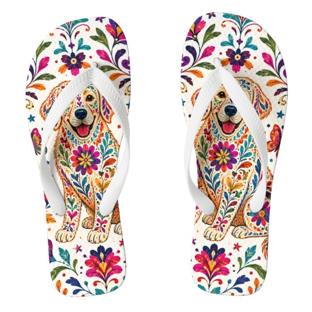 Otomi Art Dog Jandals (Footbed)