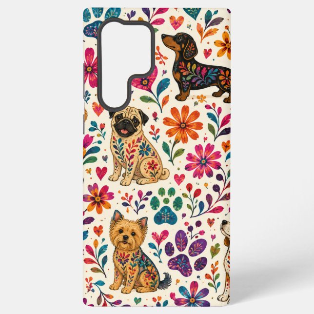 Otomi Art Dog  Samsung Galaxy S22 Ultra Case (Back)