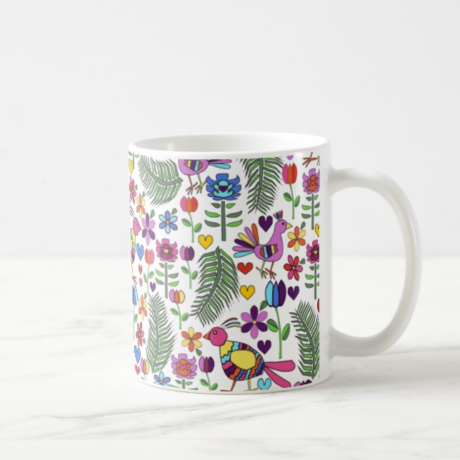 Otomi Floral Doodle Mug (Right)