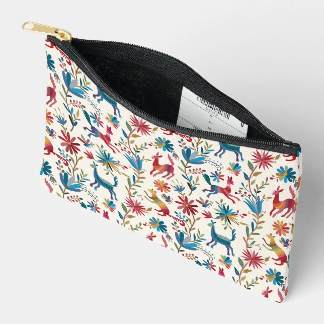 Otomi Inspired Design Accessory Pouch (Open)