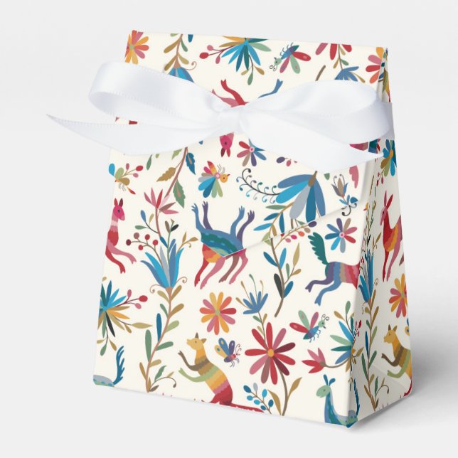 Otomi Inspired Design Favour Box (Front Side)