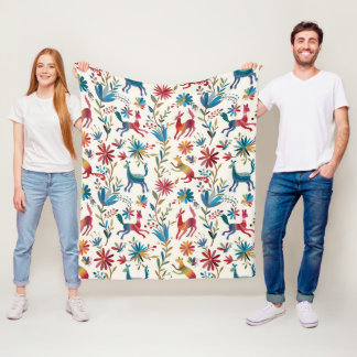 Otomi Inspired Design Fleece Blanket