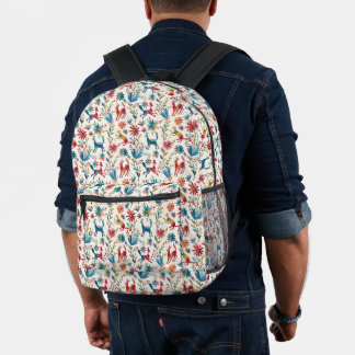 Otomi Inspired Design Printed Backpack
