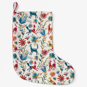 Otomi Inspired Design Small Christmas Stocking