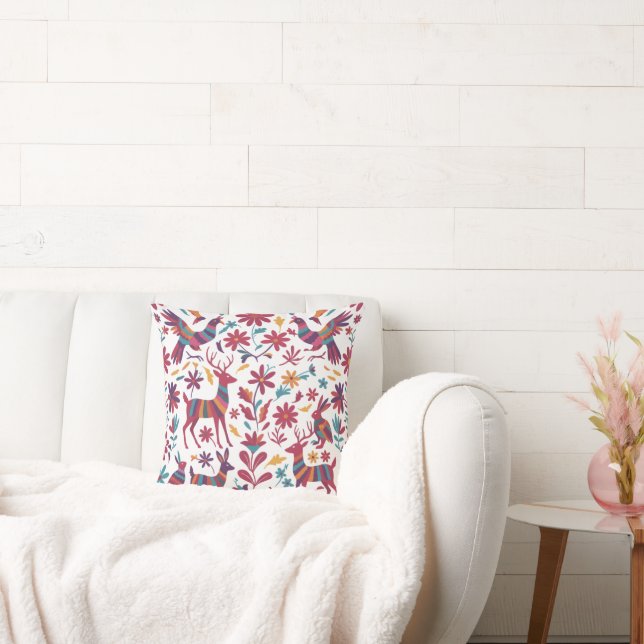 Otomi Mexican Decorative Throw Pillow  (Couch)
