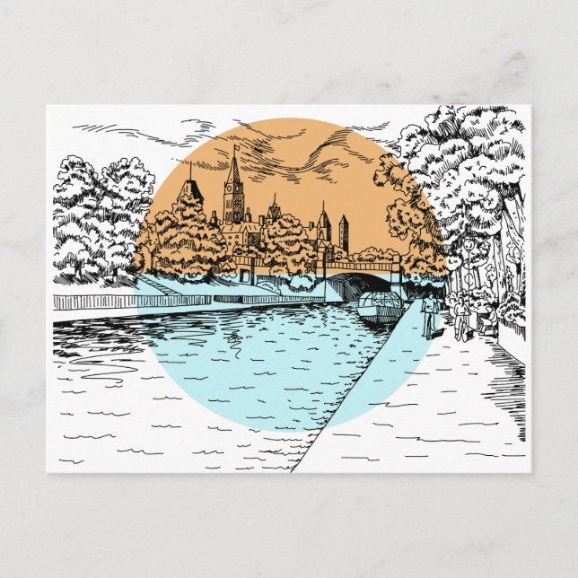 Ottawa Canada Illustration postcard (Front)