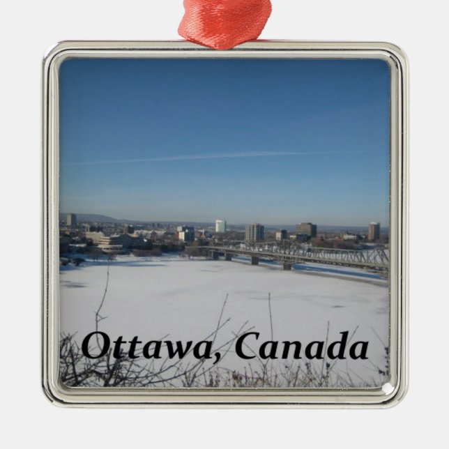Ottawa Canada Metal Tree Decoration (Front)