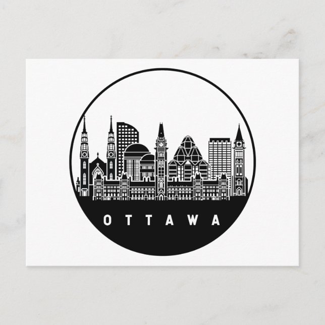 Ottawa Canada Skyline Postcard (Front)