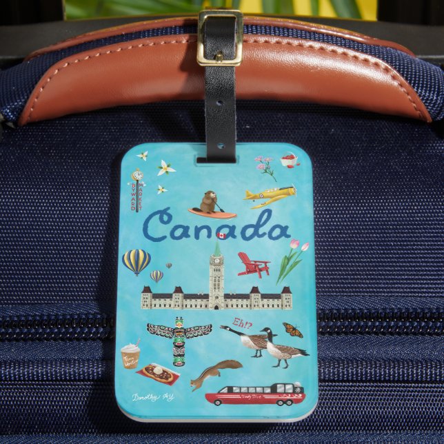 Ottawa Canada Summer Greetings  Luggage Tag (Front Insitu 2)
