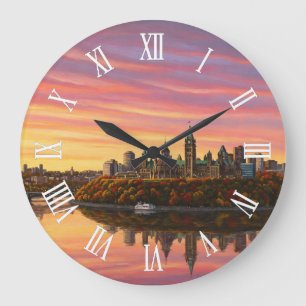 Ottawa Canada Travel Large Clock