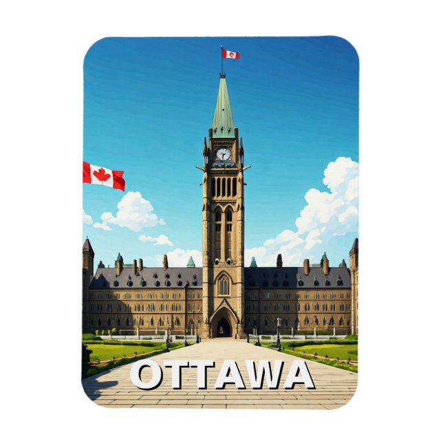 Ottawa Canada Travel Magnet (Vertical)
