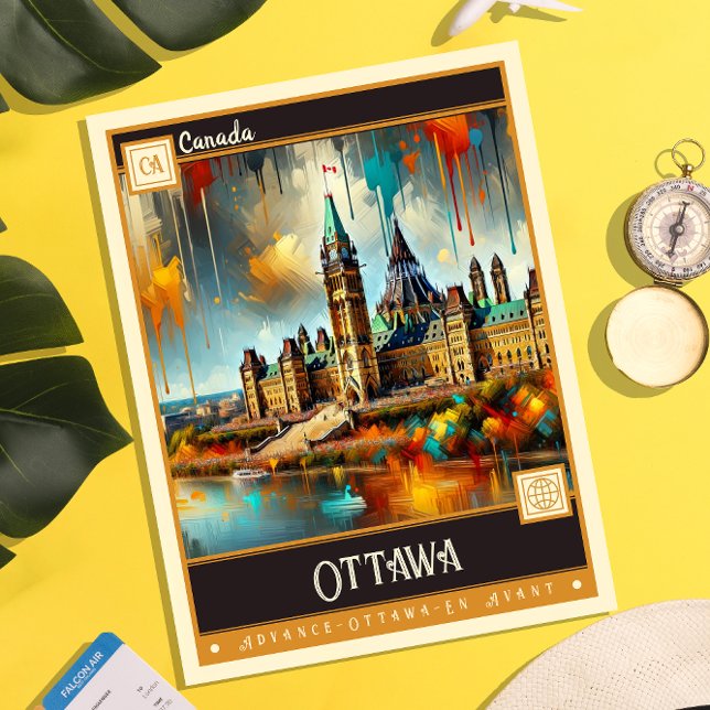 Ottawa, Canada | Vintage Painting Postcard (Creator Uploaded)