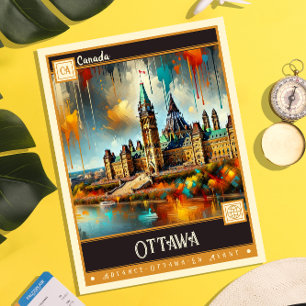 Ottawa, Canada   Vintage Painting Postcard