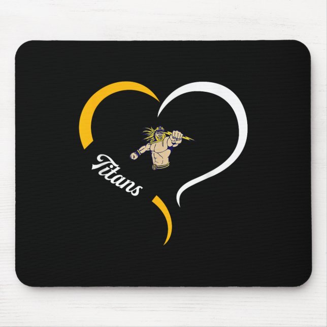 Ottawa-glandorf Titans Logo Half Heart Slogan Hs  Mouse Pad (Front)