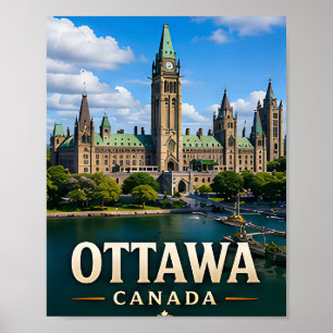 Ottawa Parliament Hill and Canadian Heritage Poster