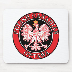 Ottawa Polish Canadian Eagle Mouse Pad