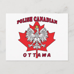 Ottawa Polish Canadian Leaf Postcard