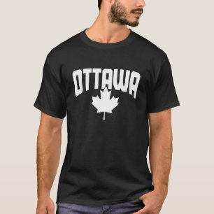 Ottawa Quebec Canada Maple Leaf Red Canadian Flag  T-Shirt