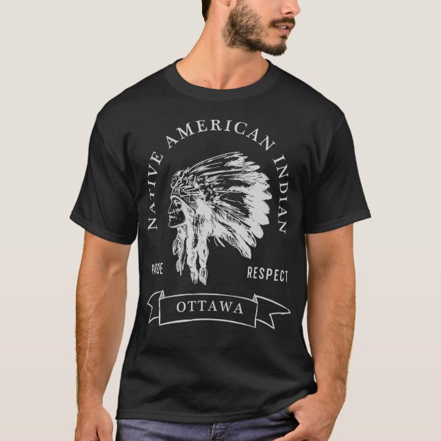 Ottawa Tribe Native American Indian Pride Darker T-Shirt (Front)