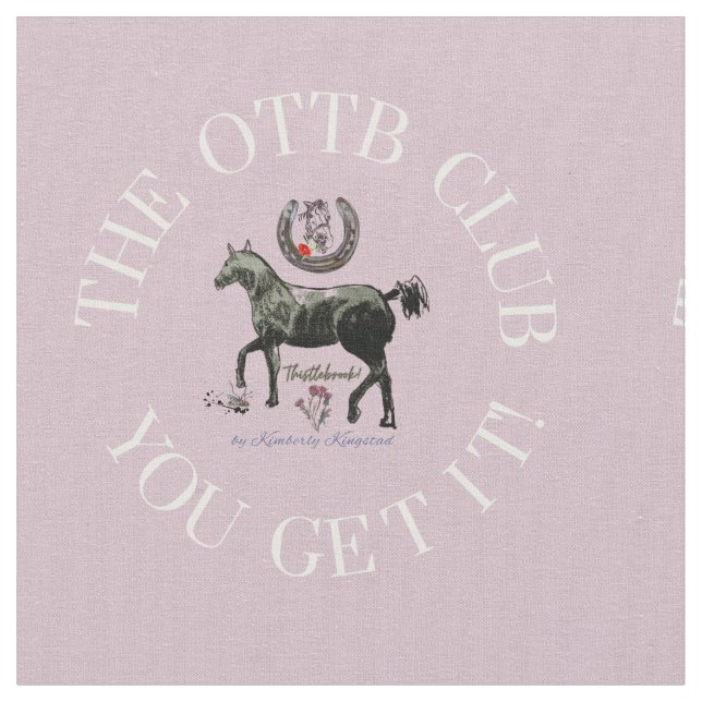 OTTB CLUB , PINK Fabric (Close Up)