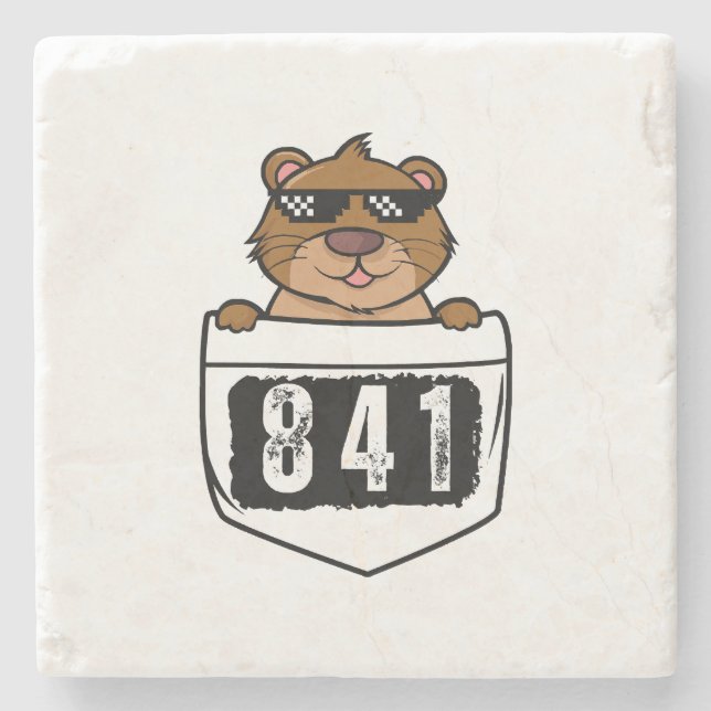 Otter 841  stone coaster (Front)
