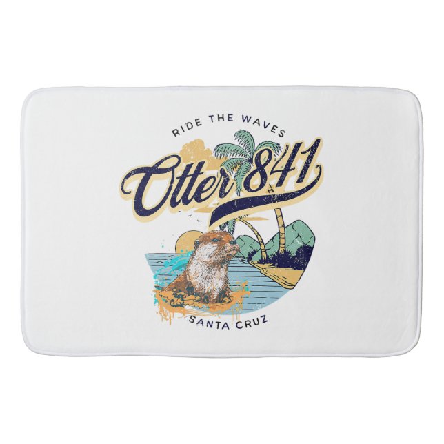Otter 841 Surfing Otter 841 California Surf Board  Bath Mat (Front)