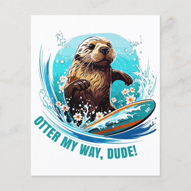 Otter 841 Surfing Otter She Steals Surfboards Otte (Front)