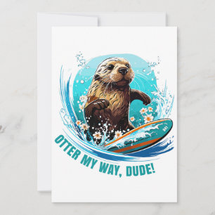 Otter 841 Surfing Otter She Steals Surfboards Otte Invitation