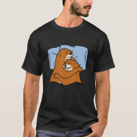Otter animal motif cute animal print sleeping otte