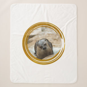 Otter Art Sherpa Blanket