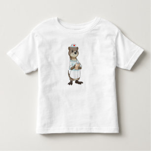Otter as Nurse with Heart Toddler T-Shirt