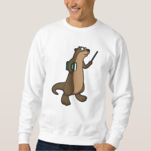 Otter as Teacher with Book & Pointer Sweatshirt