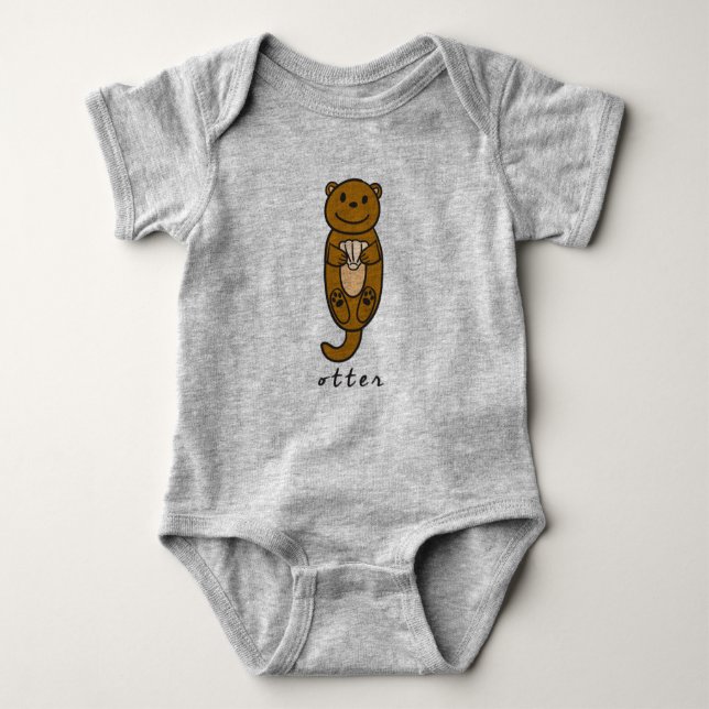 Otter Baby Bodysuit or One Piece (no base) (Front)
