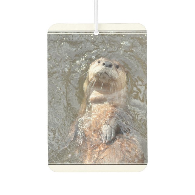 Otter Back Float Car Air Freshener (Front)