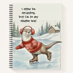 Otter Be Skating, Spiral Notebook