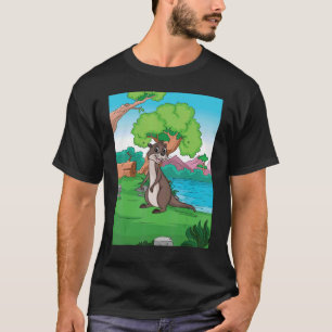 Otter By Lake Looking For Fish T-Shirt