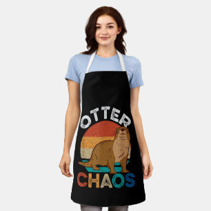 Otter Chaos For Men Women Cute Otter Lover Animal Apron