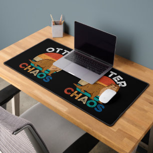 Otter Chaos For Men Women Cute Otter Lover Animal  Desk Mat