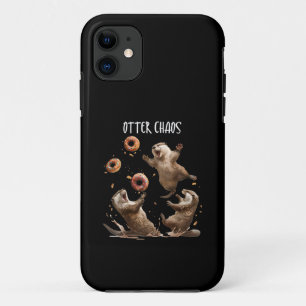 Otter Chaos Funny Bagel Fighting Sea Otters Pun An Case-Mate iPhone Case